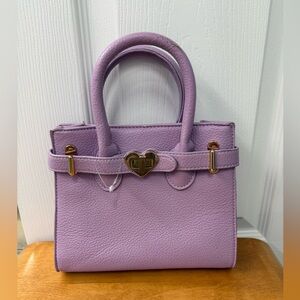 Lavender Heart Accent Handbag
